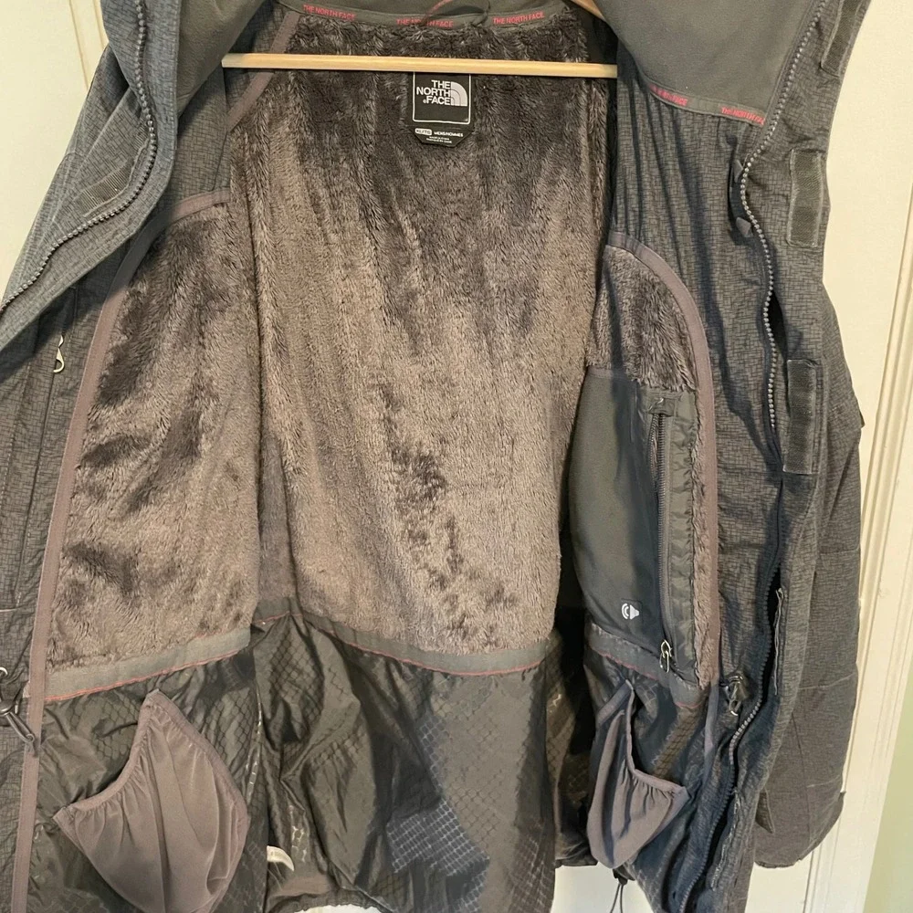 The North Face Mens 600 Down Parka Jacket Gray Puffer Hooded XL